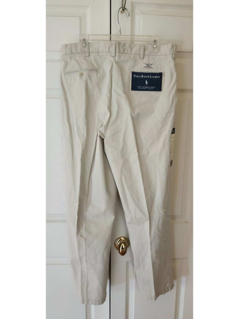 New Men Polo Ralph Lauren Sand Pleated Class Fit Andrew Pants Size 36 x 30